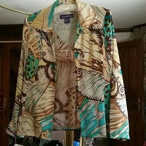 Rusell Kemp 100% Silk Jacket + Polyester Blouse